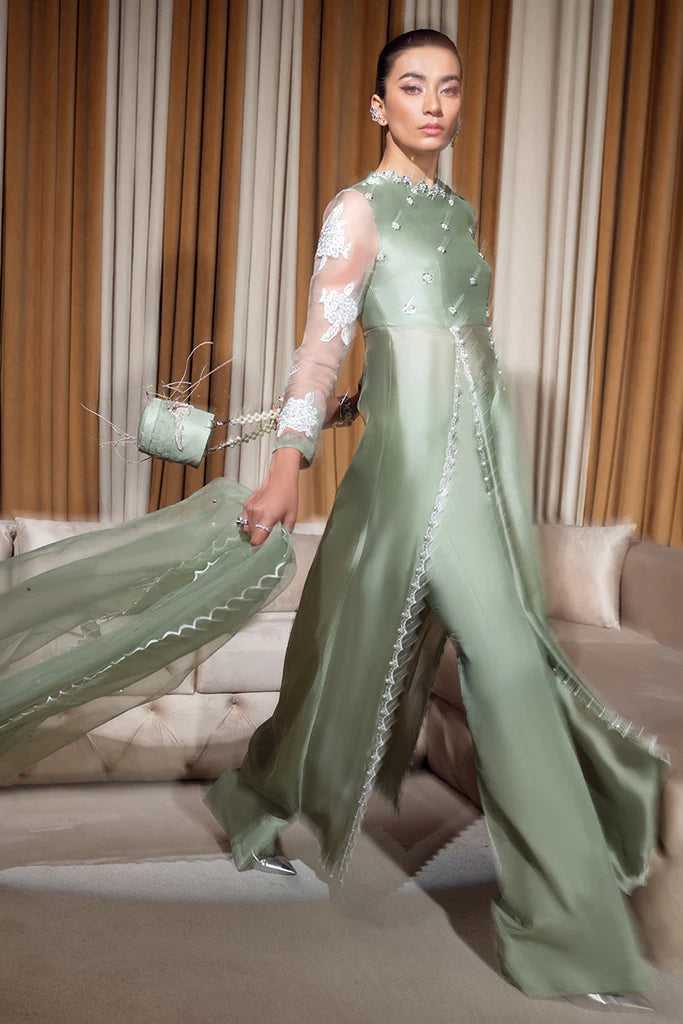 Omaira | Festive Wear Silk Embellished Dress