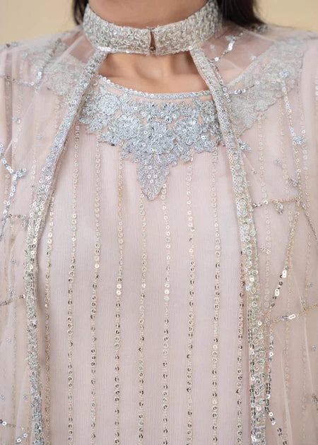 Petra | Beige 3 Piece Chiffon Gown