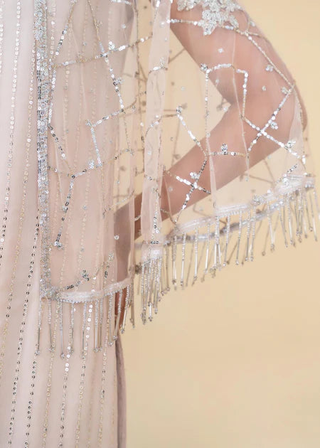 Petra | Beige 3 Piece Chiffon Gown