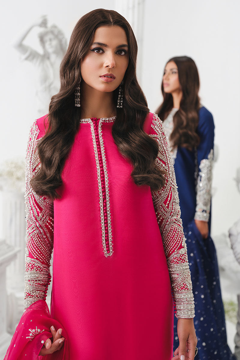 Cerise | Pink Korean Silk Embellished Suit