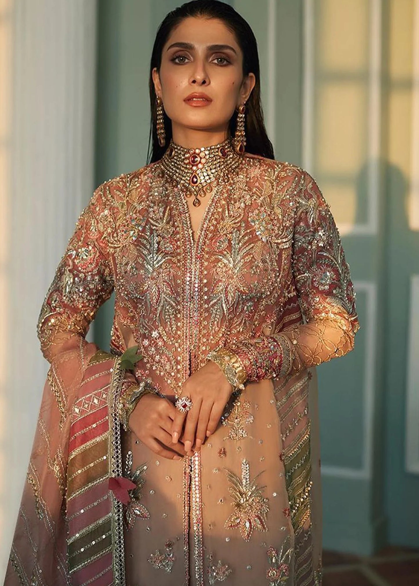 ÉLAN - Mehr | Organza Embellished & Embroidered Dress
