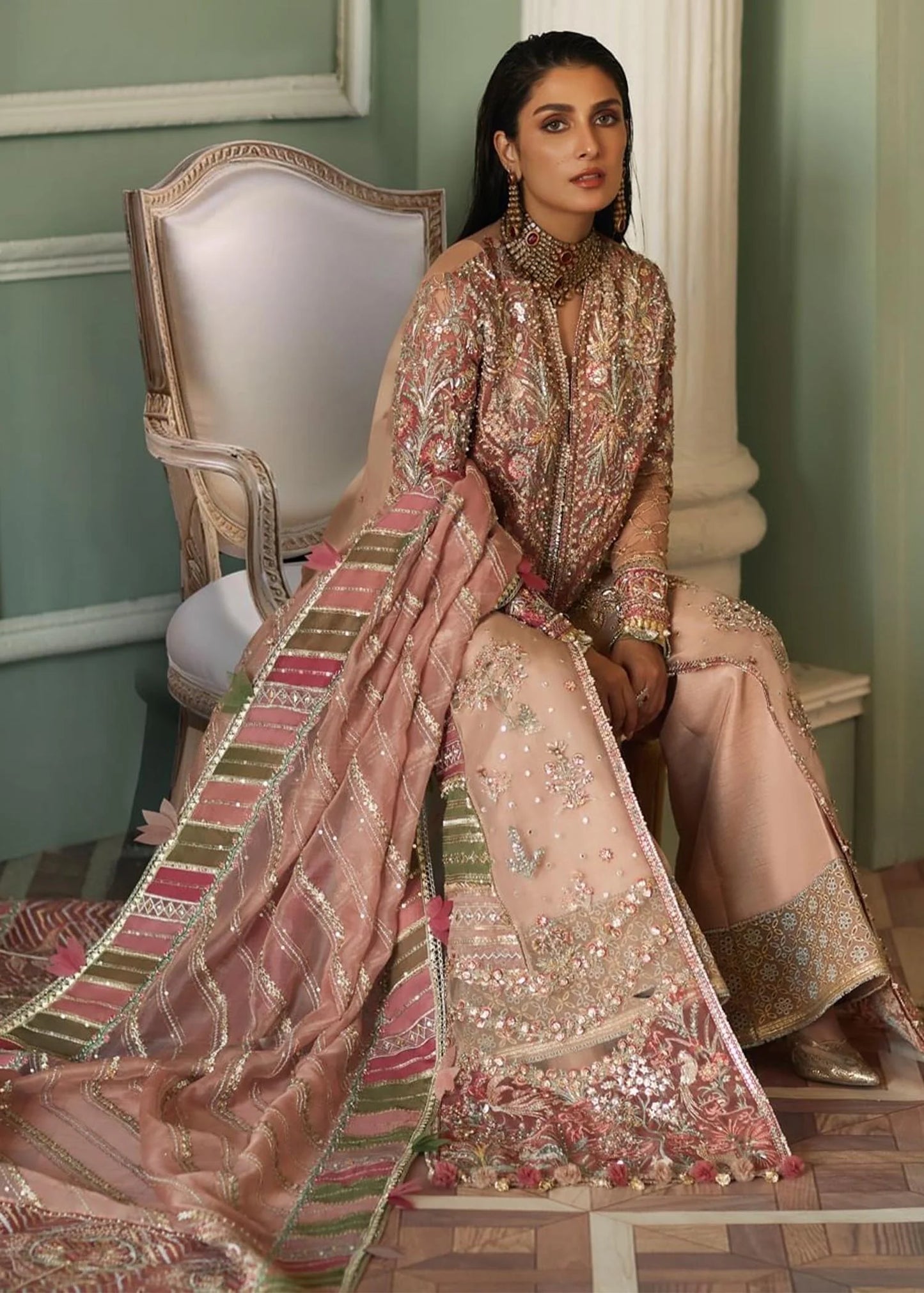 ÉLAN - Mehr | Organza Embellished & Embroidered Dress