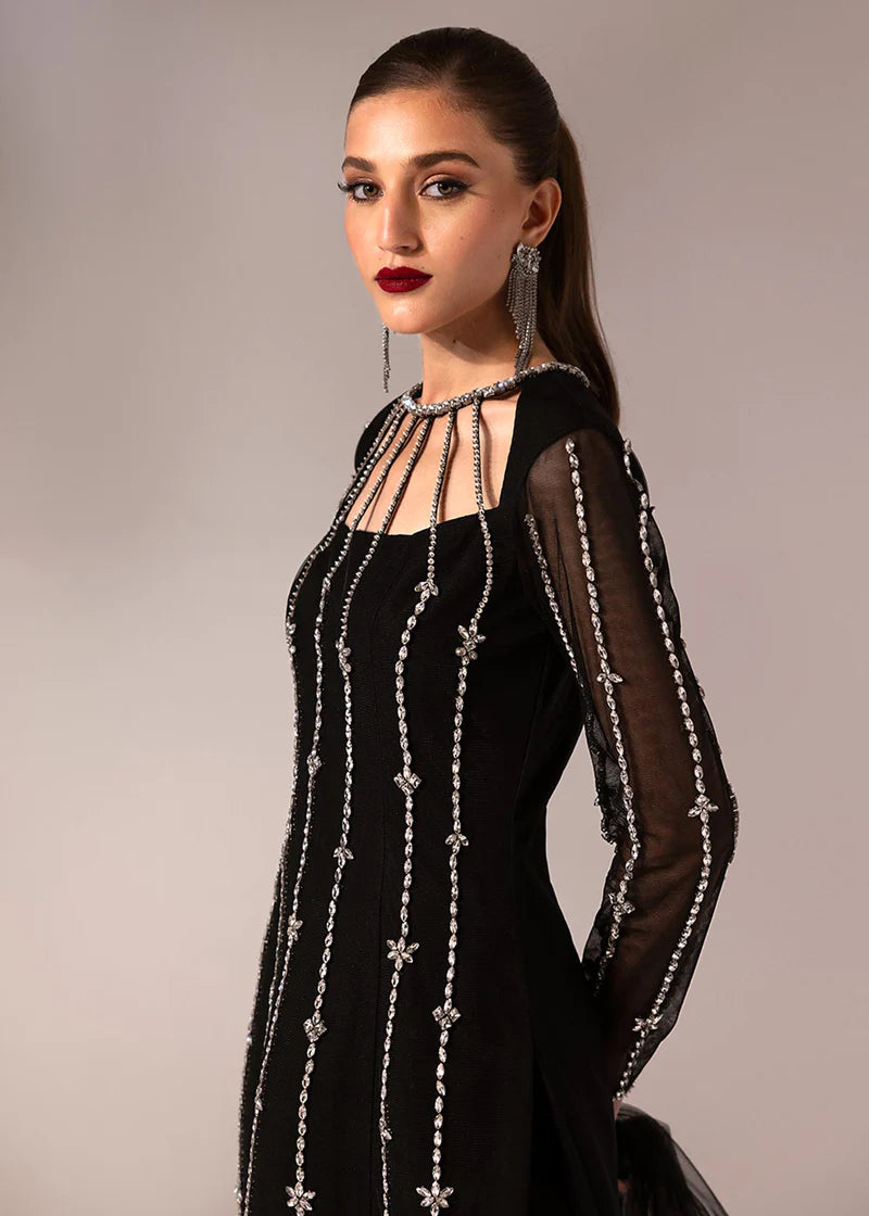 Midnight Black | Festive Wear Hand Embellished Suit