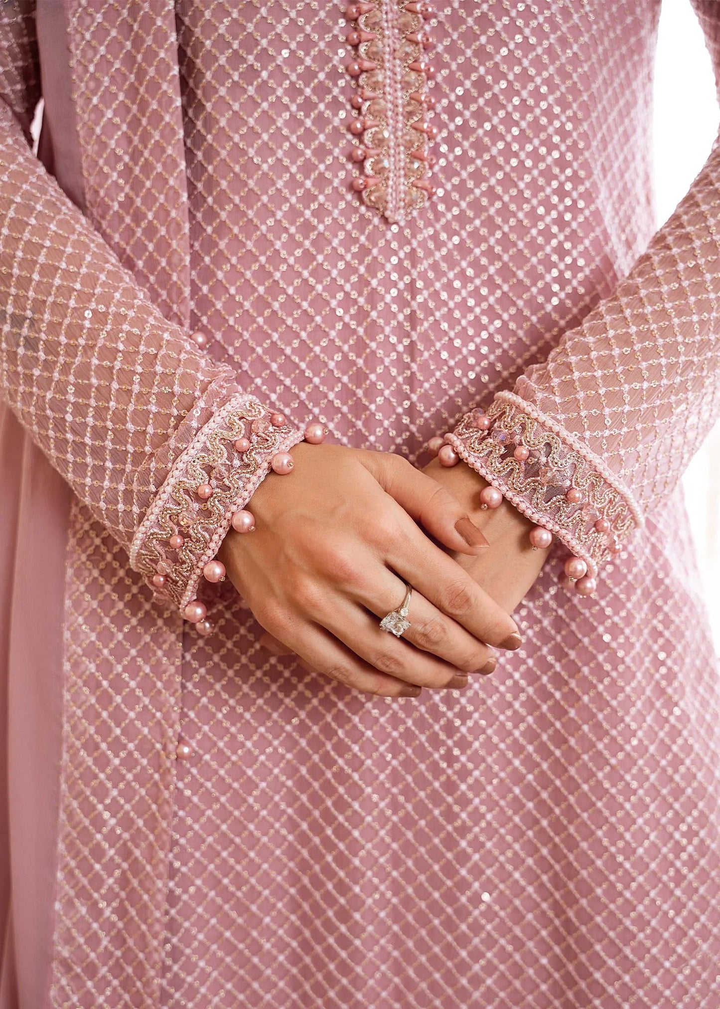 Mehr | Embellished Chiffon Chikenkari