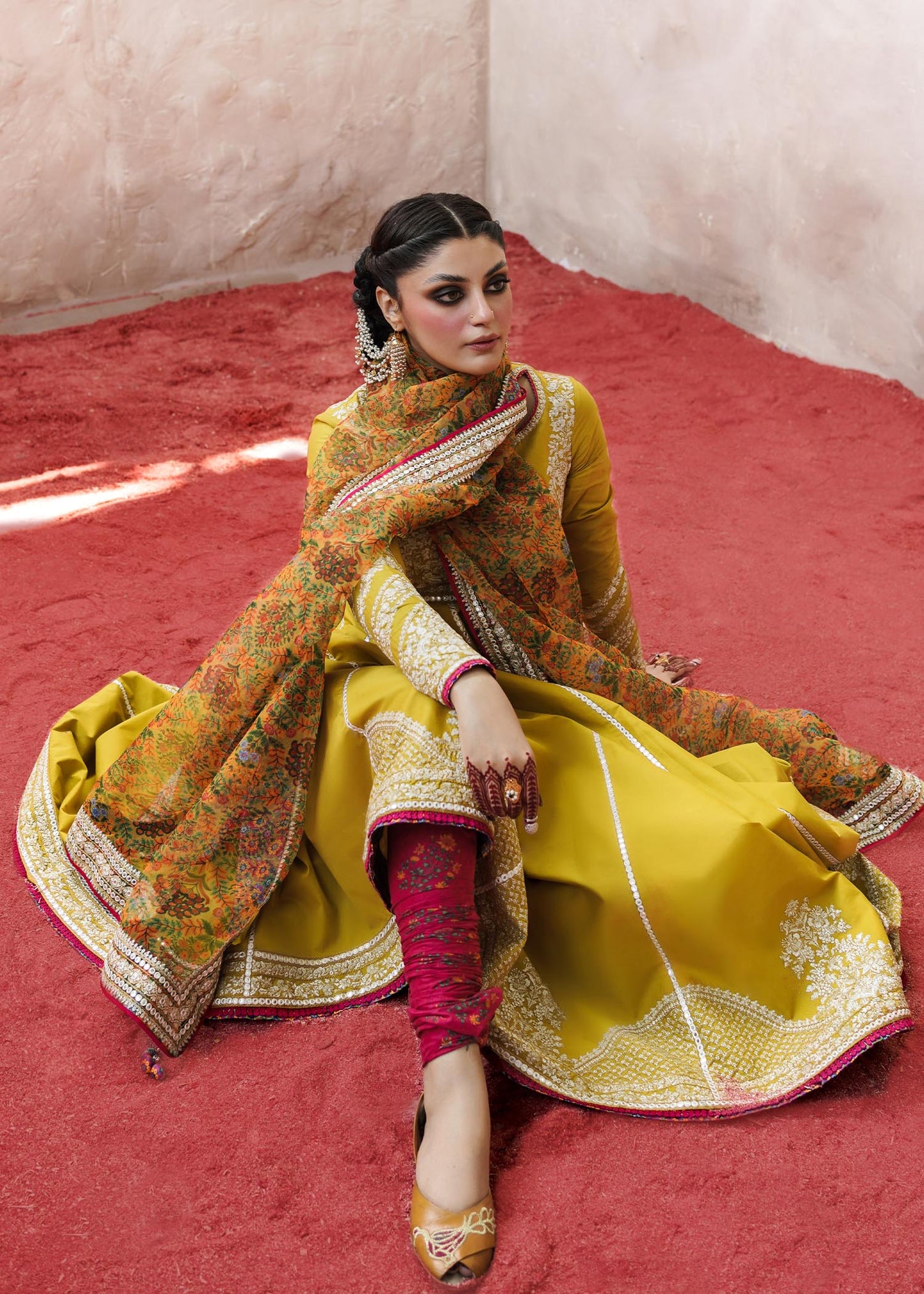 Hussain Rehar | Zard Bahaar | Pishwas Embroidered Lawn