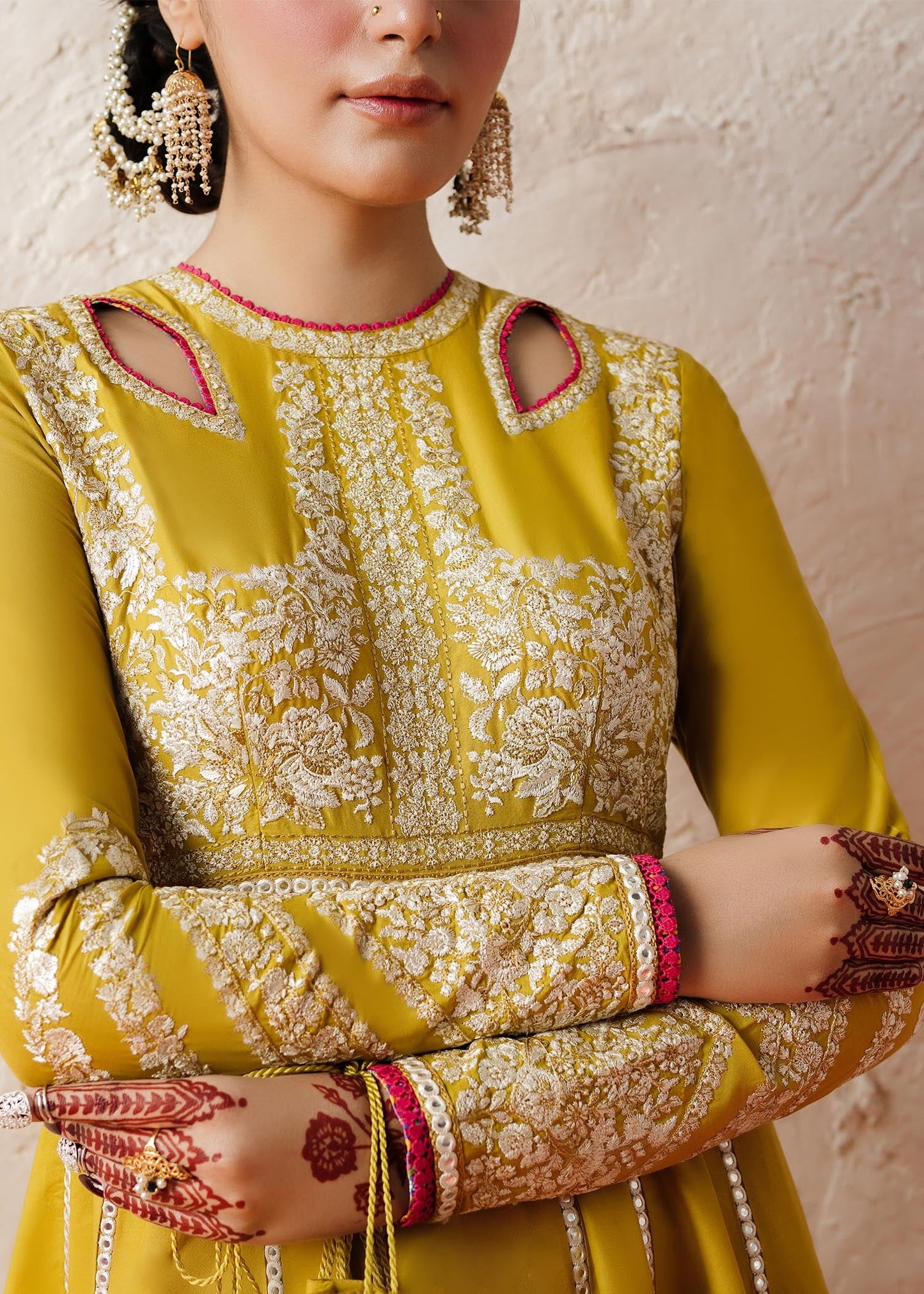 Hussain Rehar | Zard Bahaar | Pishwas Embroidered Lawn
