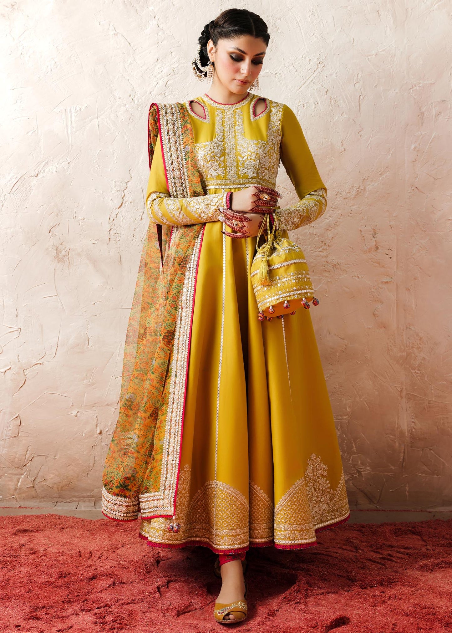 Hussain Rehar | Zard Bahaar | Pishwas Embroidered Lawn