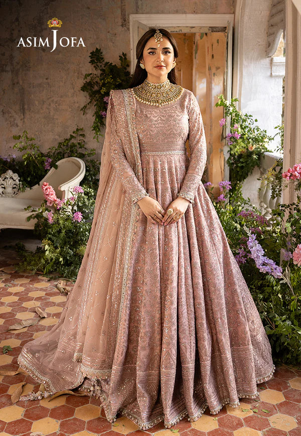 Asim Jofa | Festive Embroidered Chiffon Maxi Gown