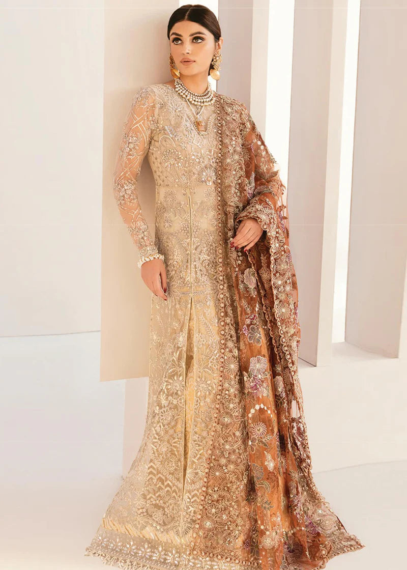 BAROQUE | Embroidered Embellished Net Festive Wear Suit