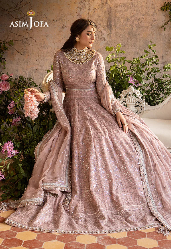 Asim Jofa | Festive Embroidered Chiffon Maxi Gown
