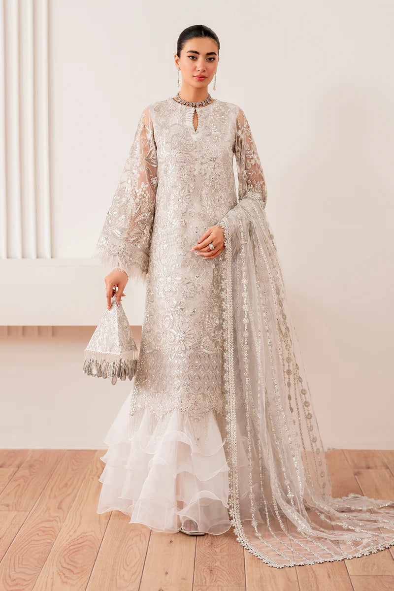 Baroque | White Net Embroidered Lehenga