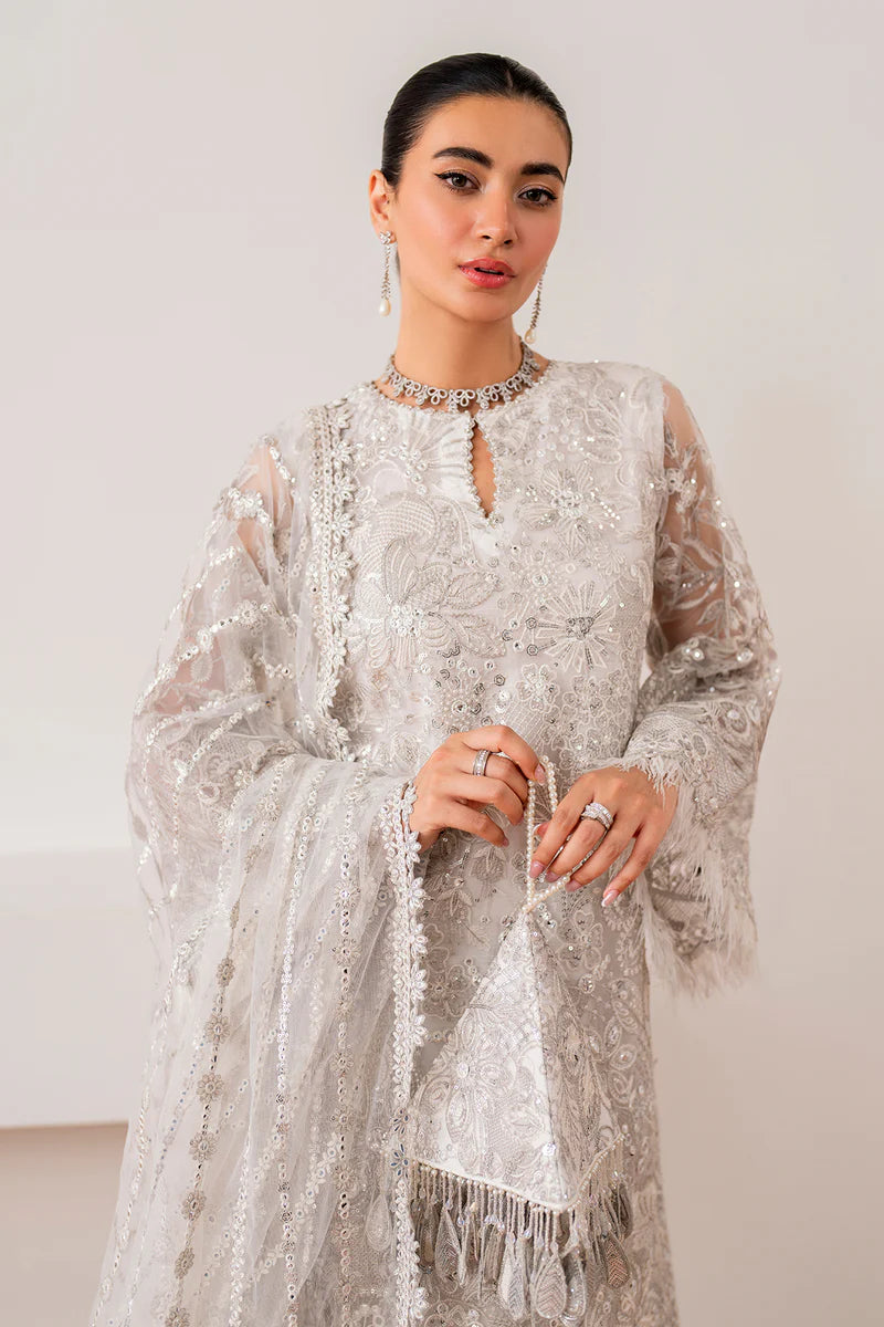 Baroque | White Net Embroidered Lehenga