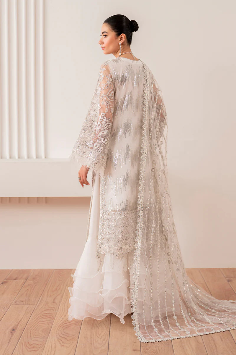 Baroque | White Net Embroidered Lehenga