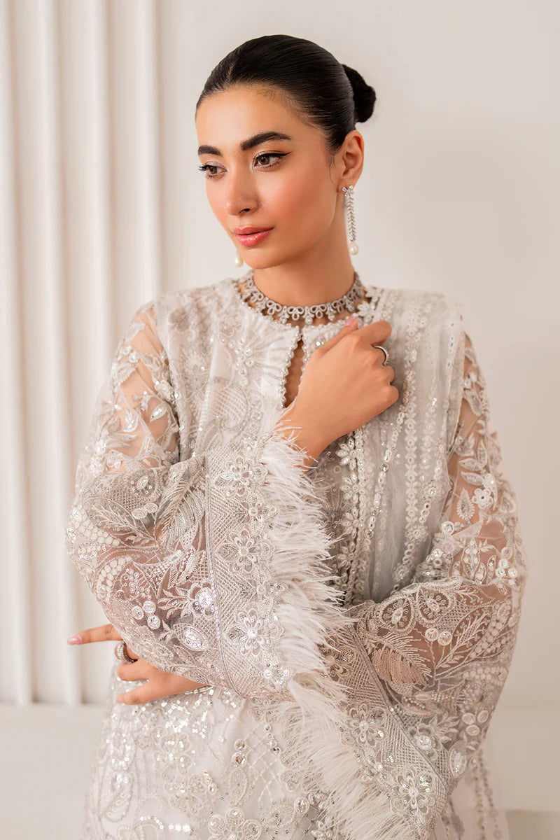 Baroque | White Net Embroidered Lehenga