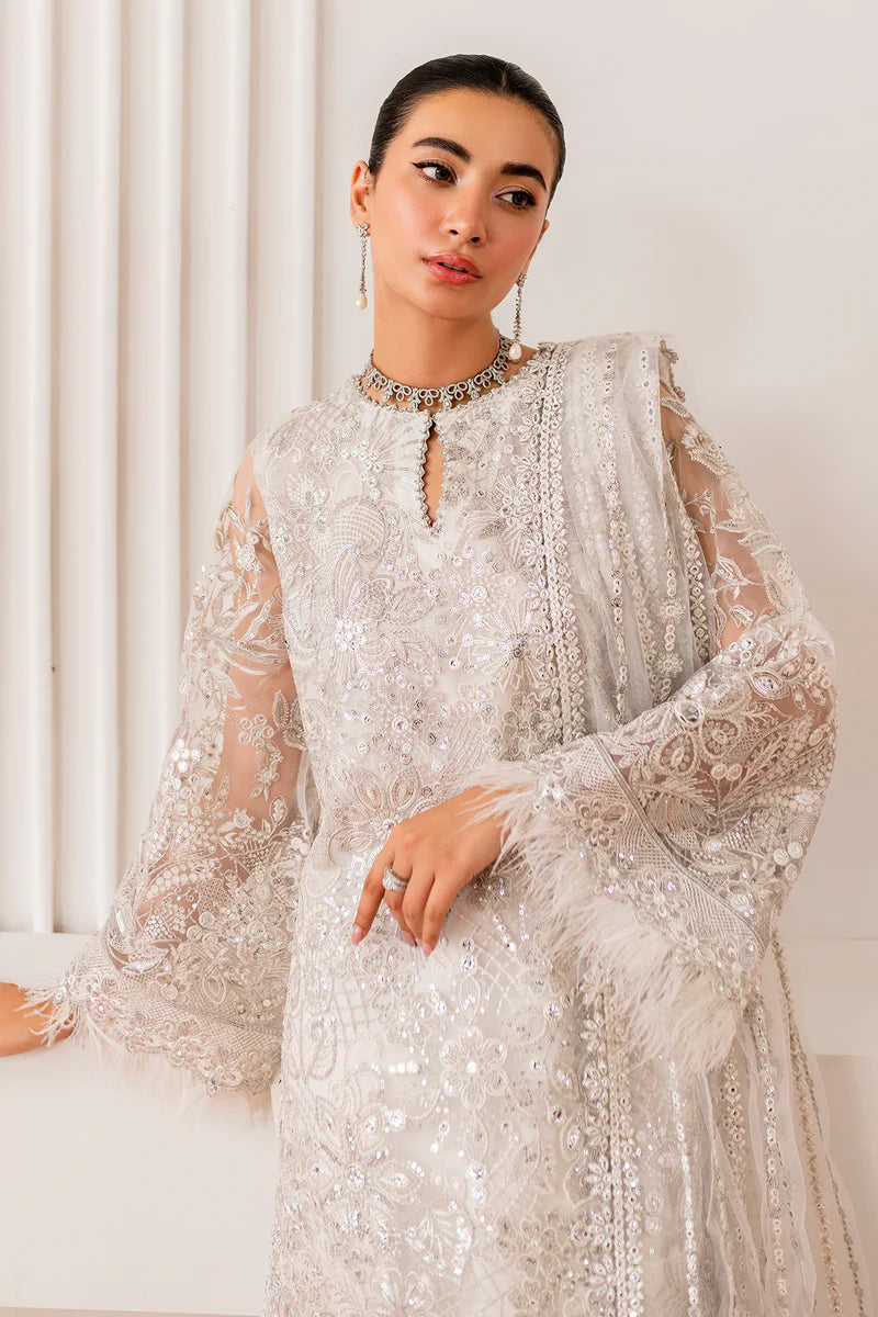 Baroque | White Net Embroidered Lehenga