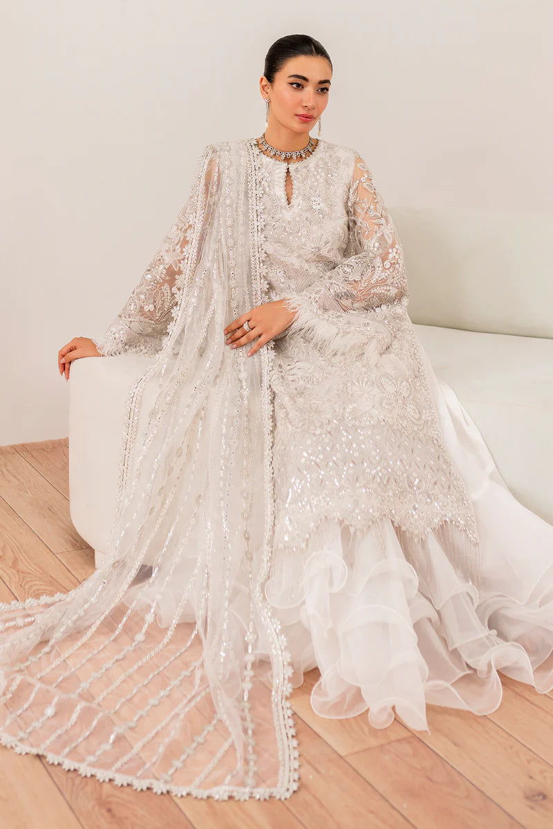 Baroque | White Net Embroidered Lehenga