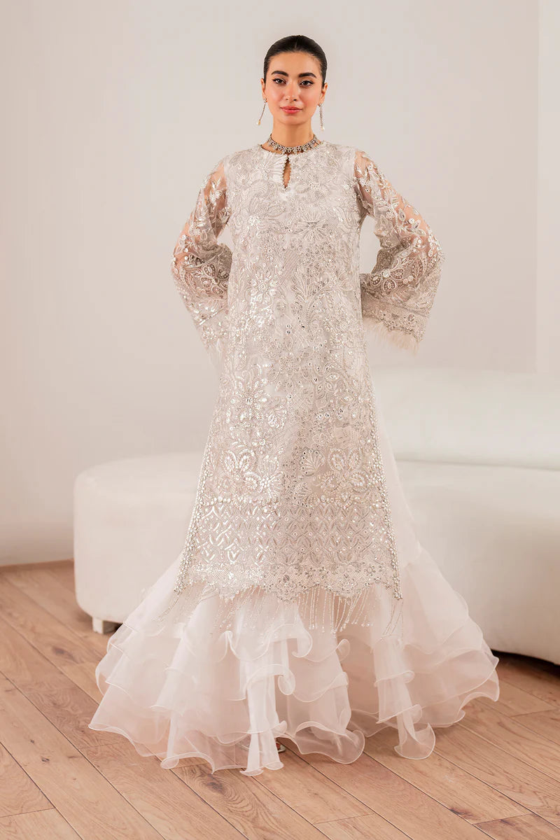 Baroque | White Net Embroidered Lehenga