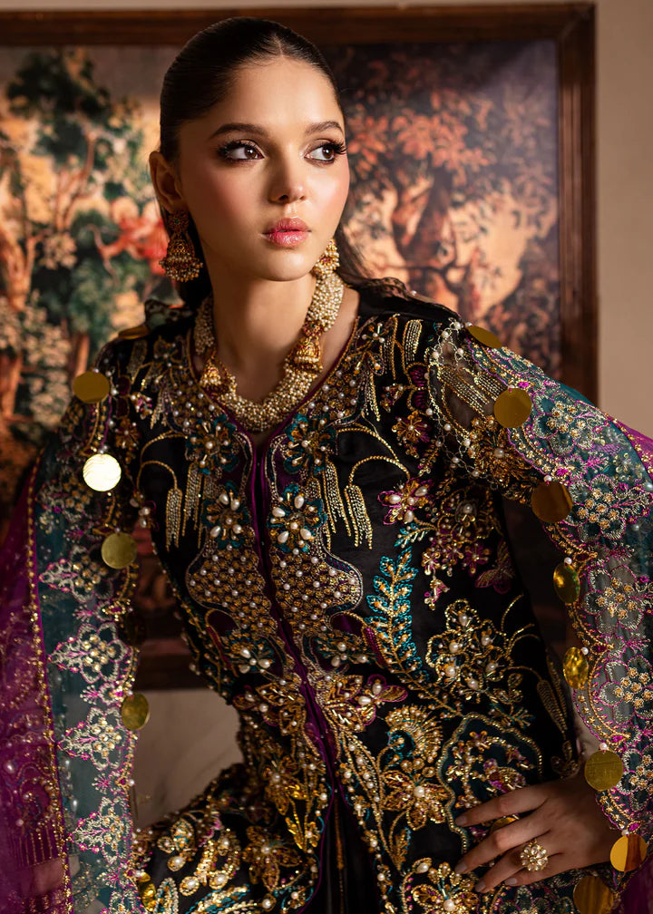 Zumar | Black Embroidered Hand Embellished Sharara
