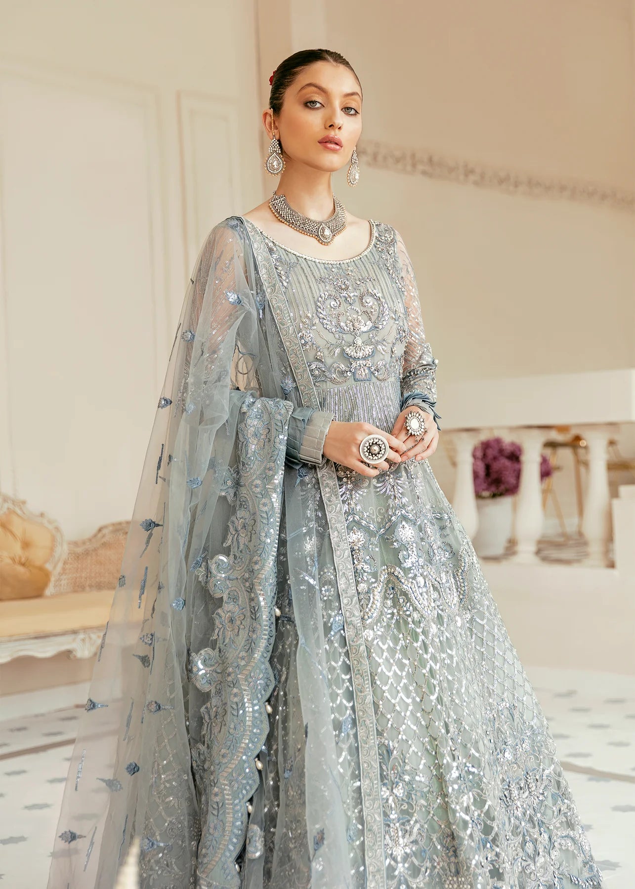 Bali | Embroidered Raw Silk Lehenga