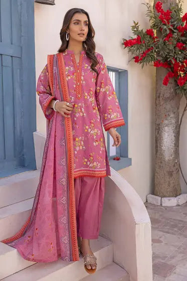 Women's Pink Printed Suit