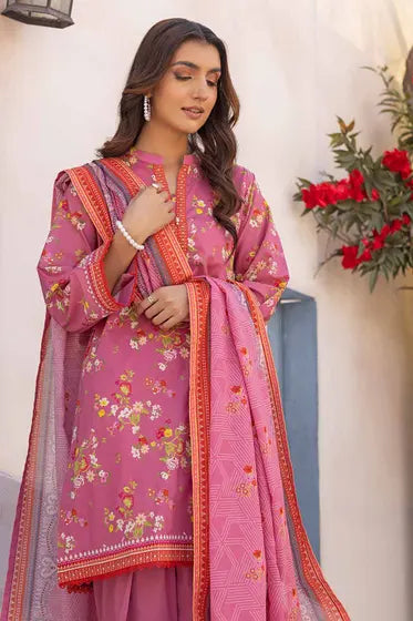 Women's Pink Printed Suit