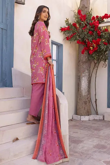 Women's Pink Printed Suit