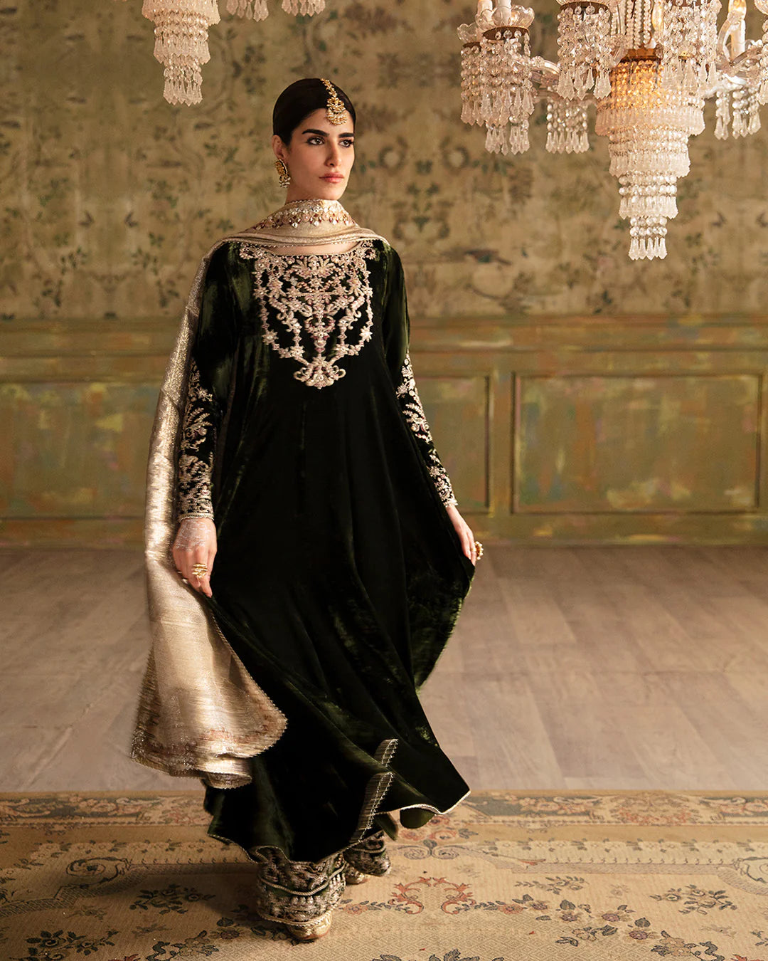 Faiza Saqlain | Embroidered Velvet Dress