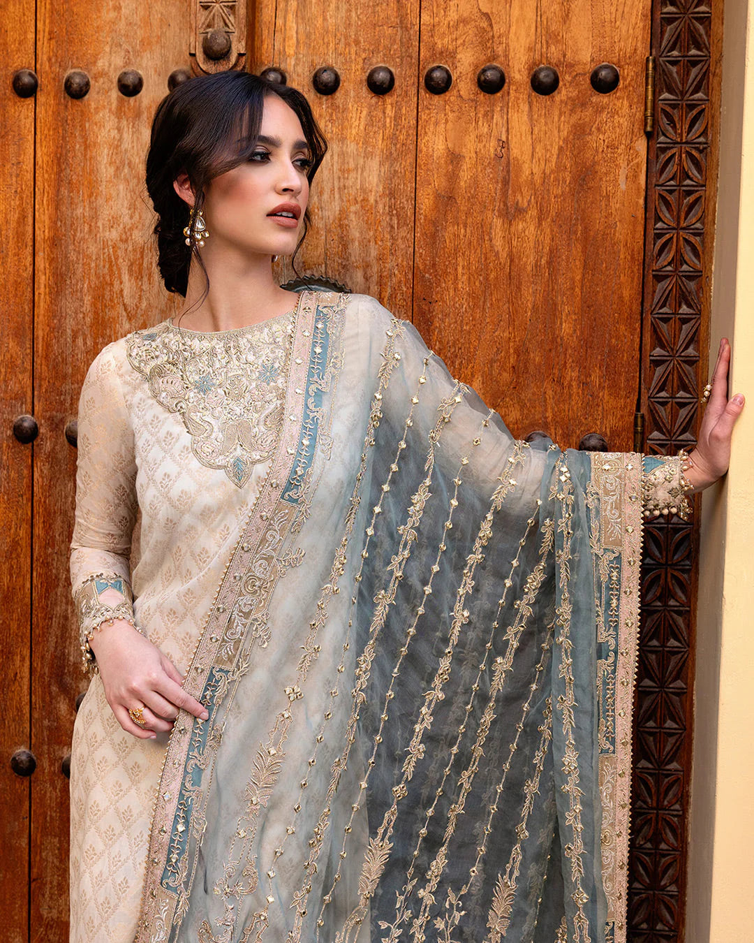 Faiza Saqlain | Embellished Karandi Festive Wear