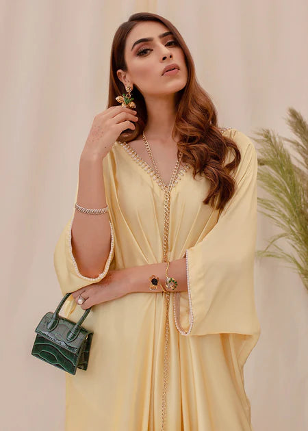 Citrine | Citrine Yellow Ombre Silk Kaftan