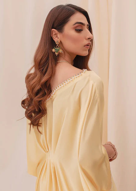 Citrine | Citrine Yellow Ombre Silk Kaftan