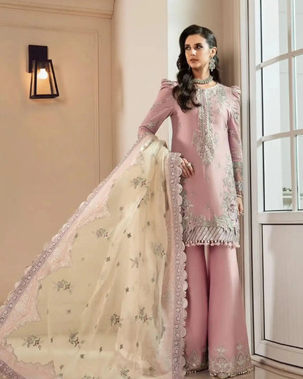 Maria B | Sateen Embroidered Suit