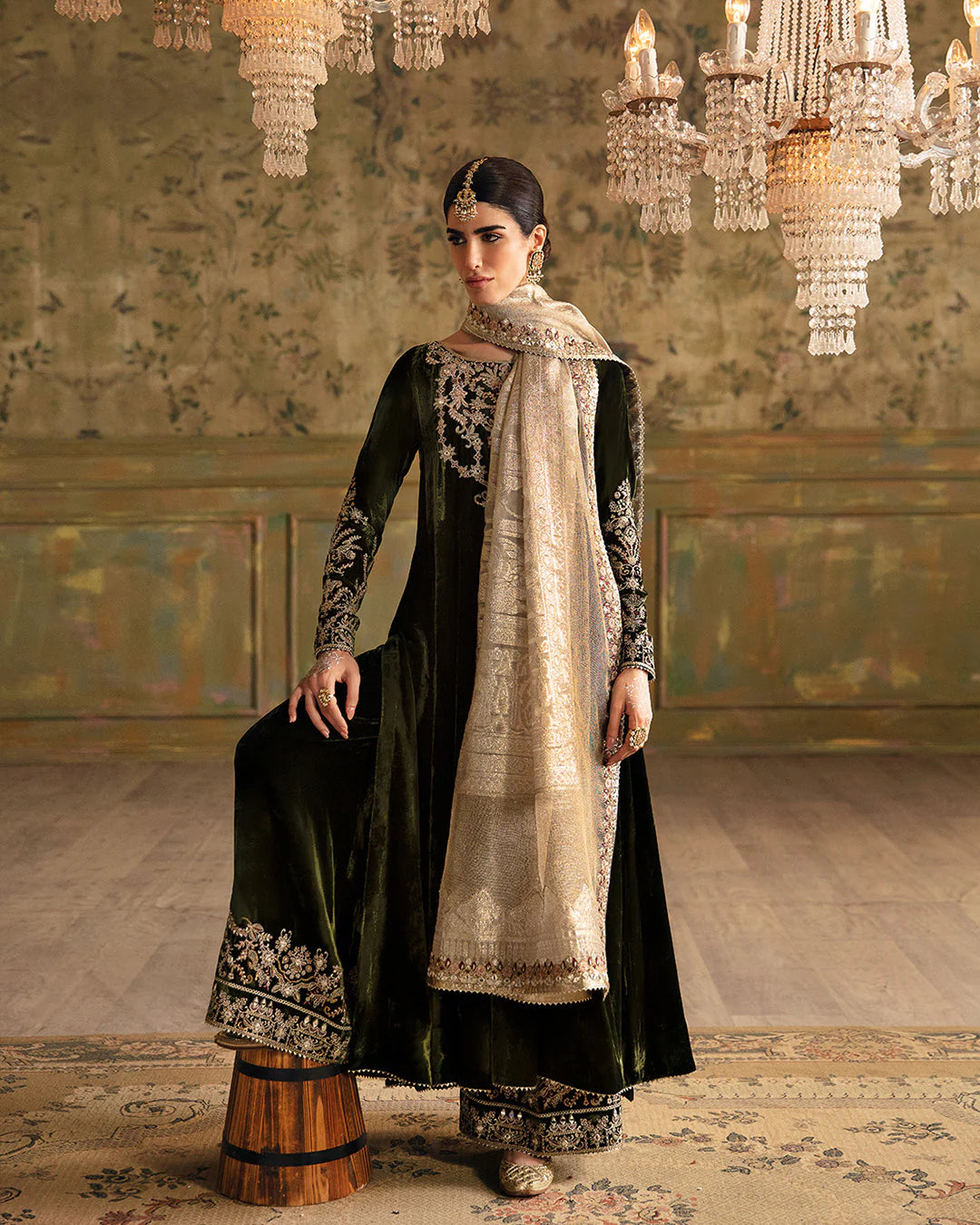 Faiza Saqlain | Embroidered Velvet Dress