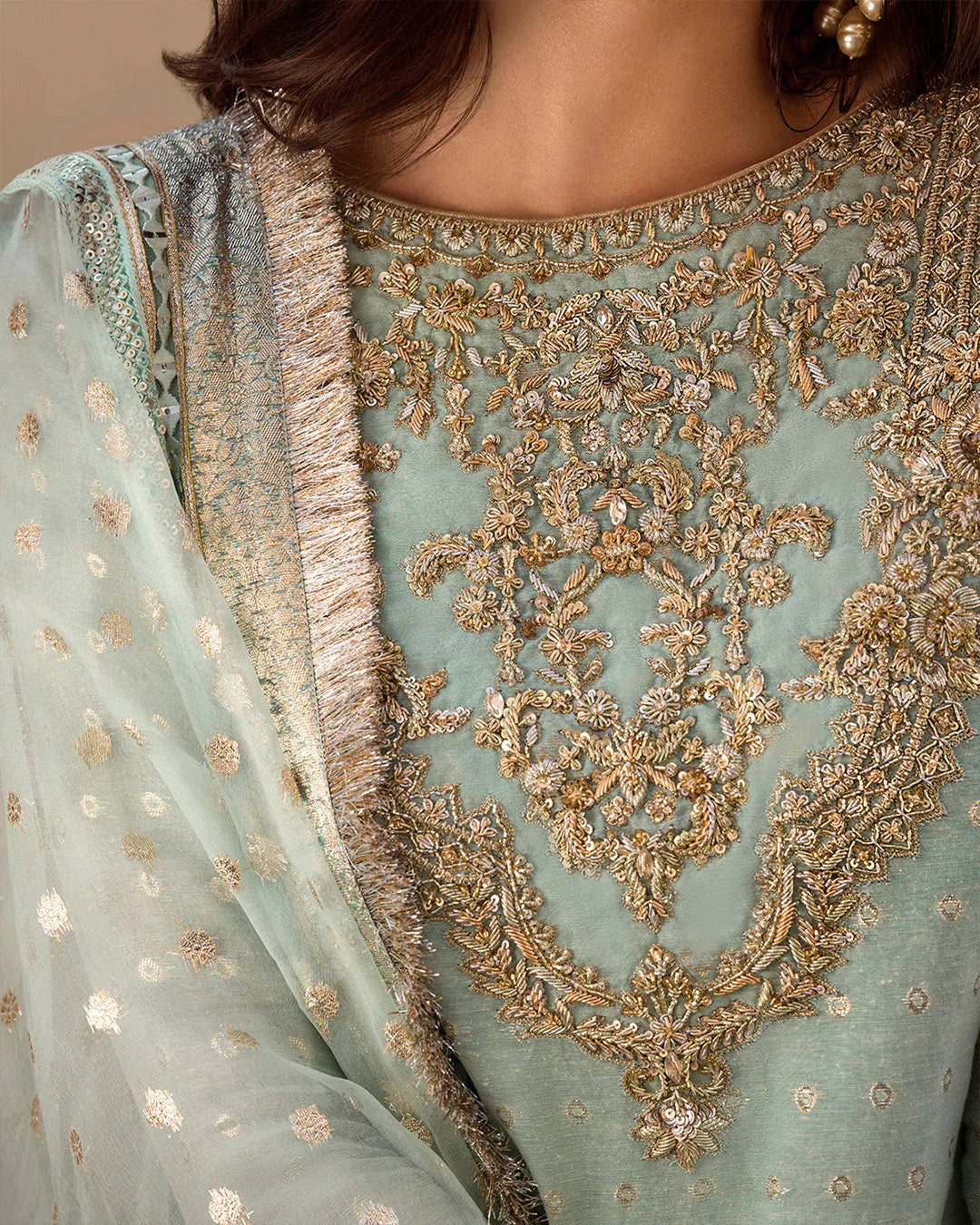 Faiza Saqlain | Embellished Karandi Gharara