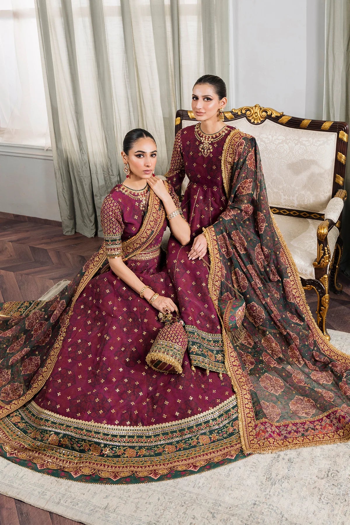 BAROQUE | Embroidered Chiffon Lehenga