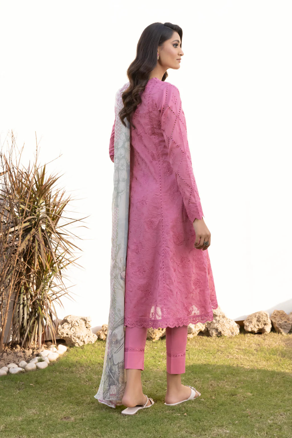 Soft Stone | Embroidered Lawn