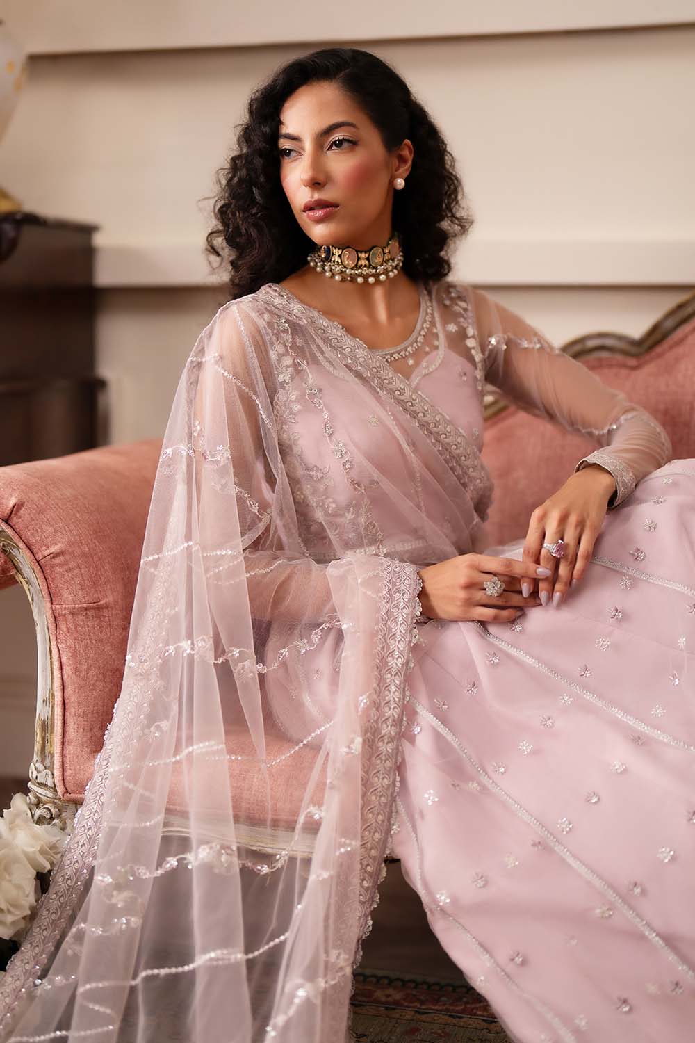 Helena | Chiffon Embroidered Lehenga
