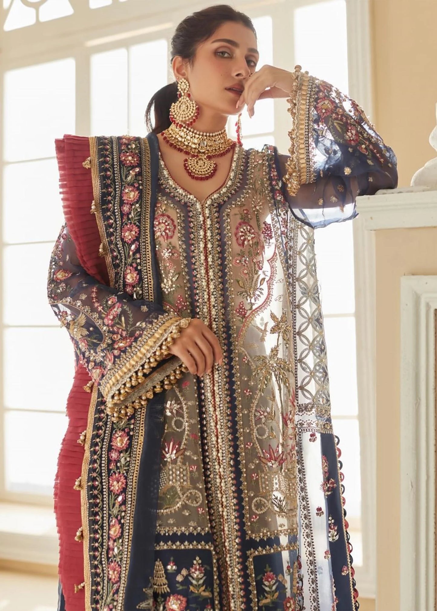ÉLAN - Laleh | Organza Embellished & Embroidered