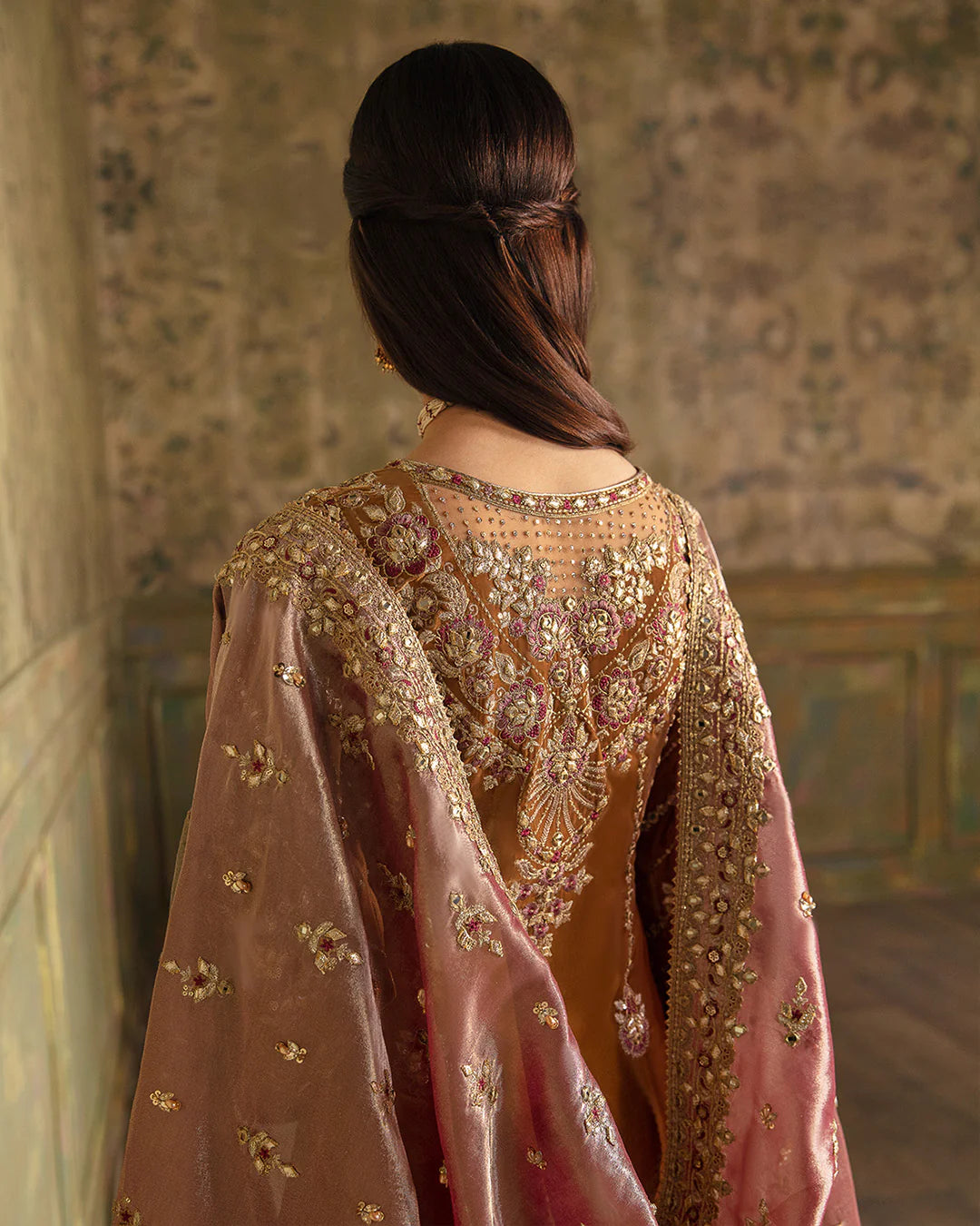 Lamees | Festive Embroidered Velvet Dress