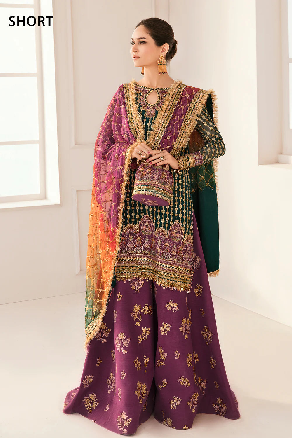 BAROQUE | Embroidered Chiffon Sharara