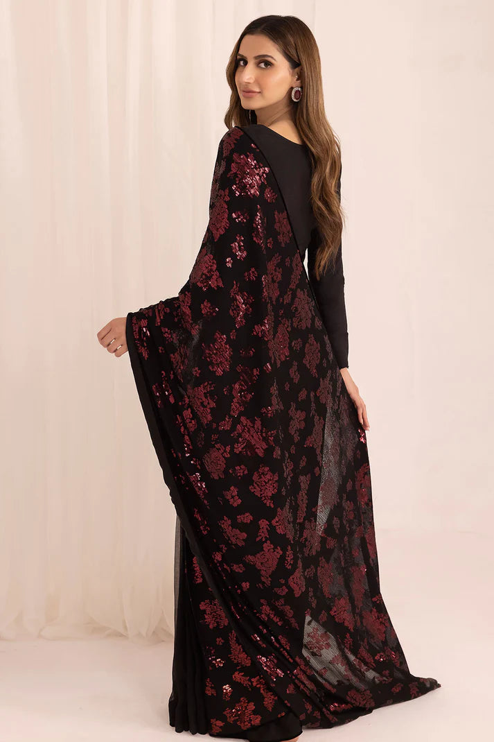 Mahi | Festive Wear Embroidered Black Saree