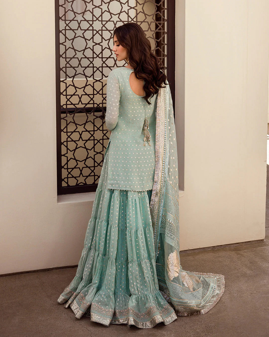 Faiza Saqlain | Embellished Karandi Gharara