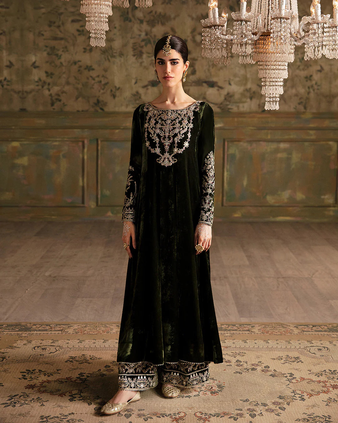 Faiza Saqlain | Embroidered Velvet Dress