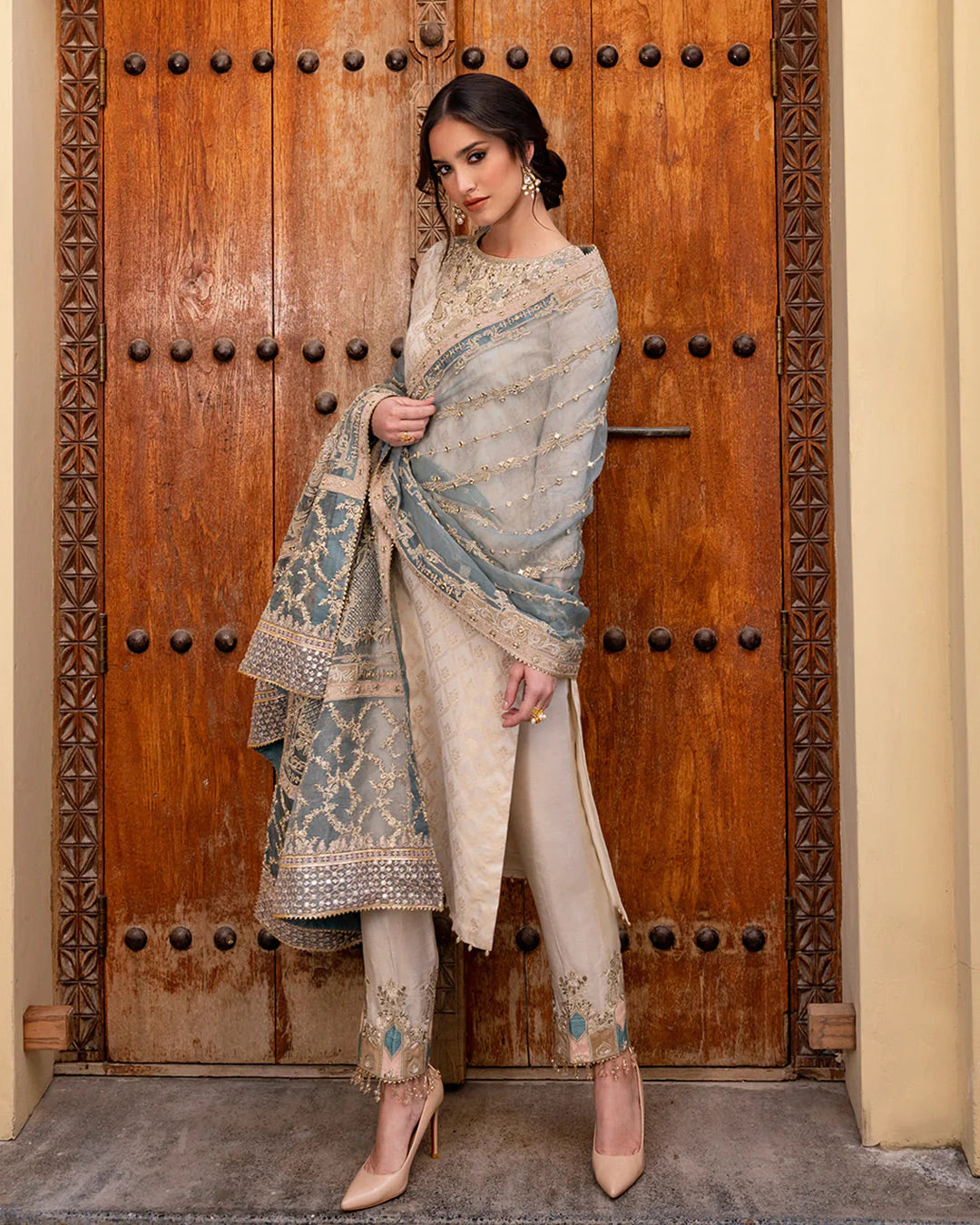 Faiza Saqlain | Embellished Karandi Festive Wear