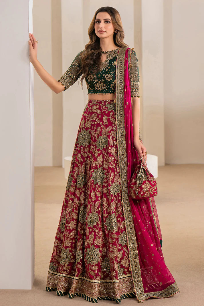 Neesa | Festive Wear Embroidered Chiffon Lehenga