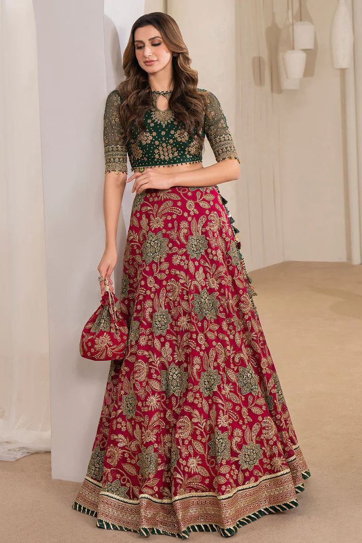 Neesa | Festive Wear Embroidered Chiffon Lehenga