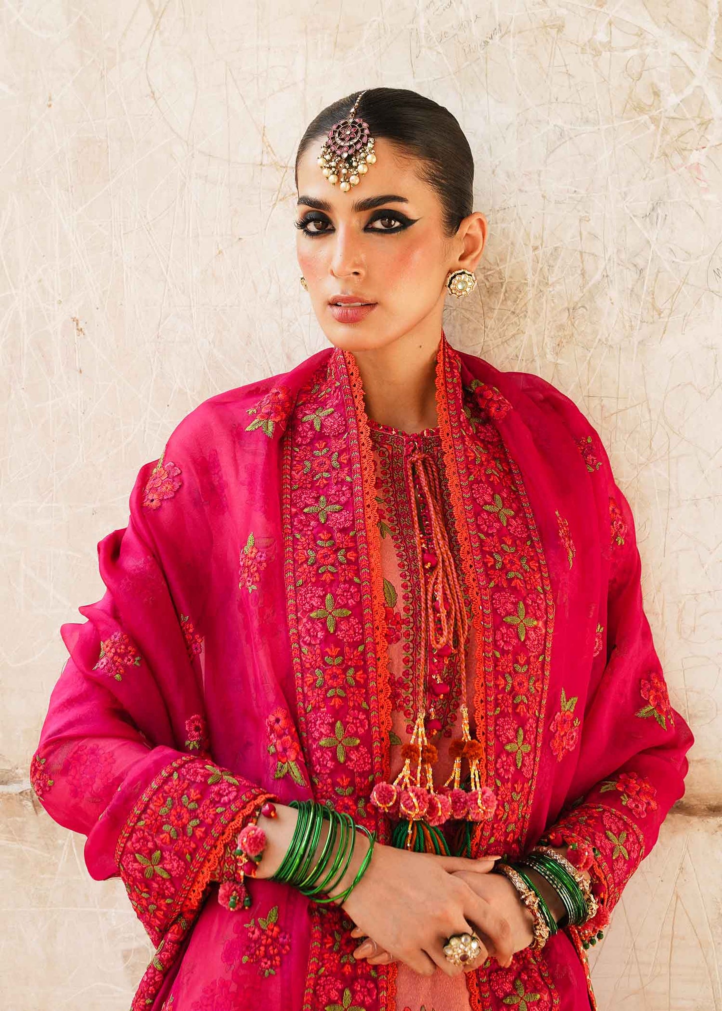 Hussain Rehar - Tulip | Embroidered Karandi Churidar
