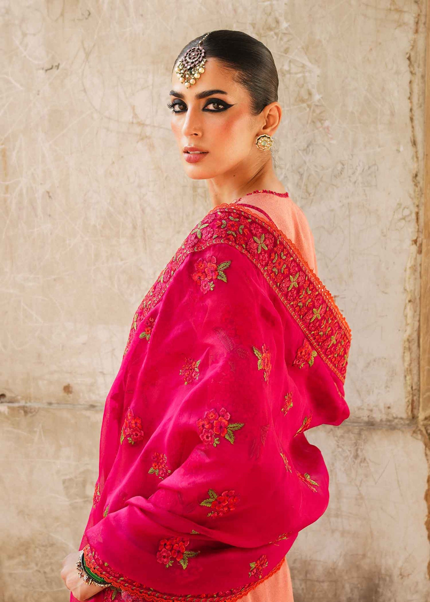 Hussain Rehar - Tulip | Embroidered Karandi Churidar