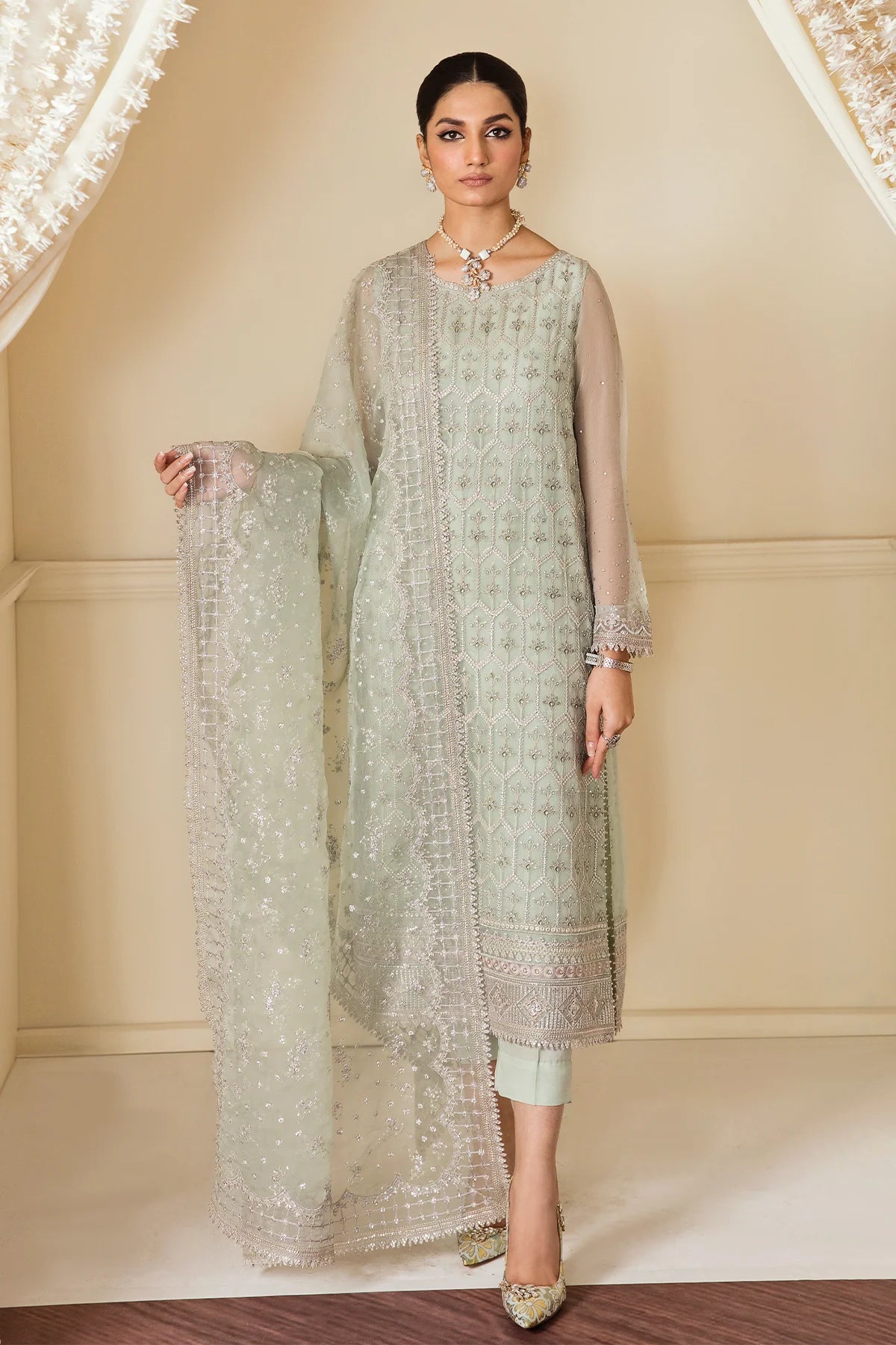 Women's Green Chiffon Dress