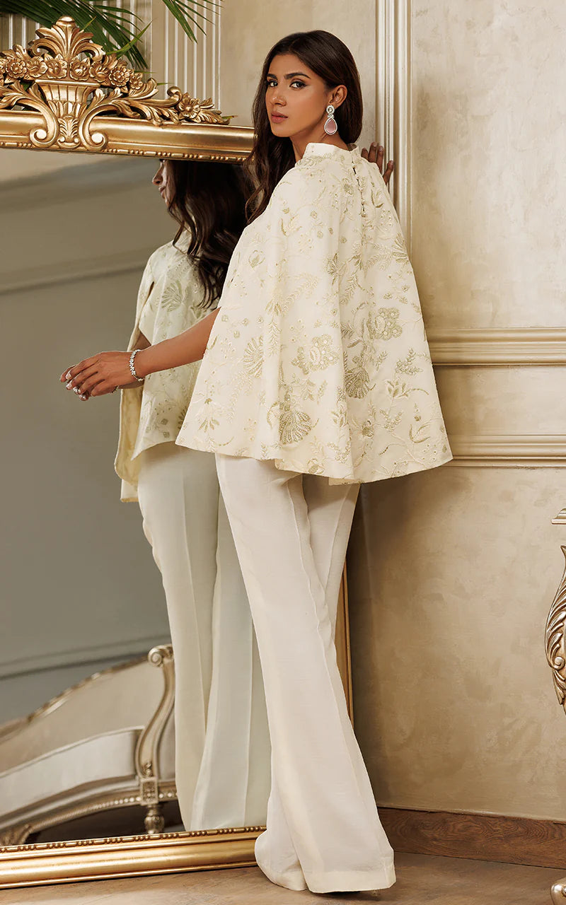 Nadia | Embroidered Cape Co Ord Set