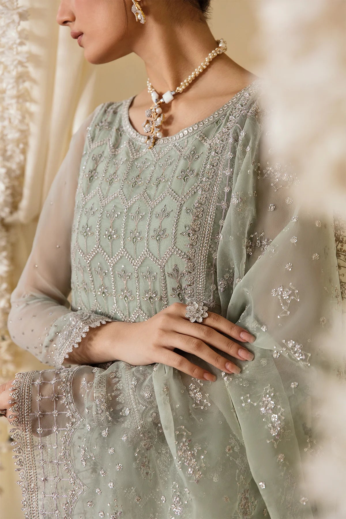 Women's Green Chiffon Dress